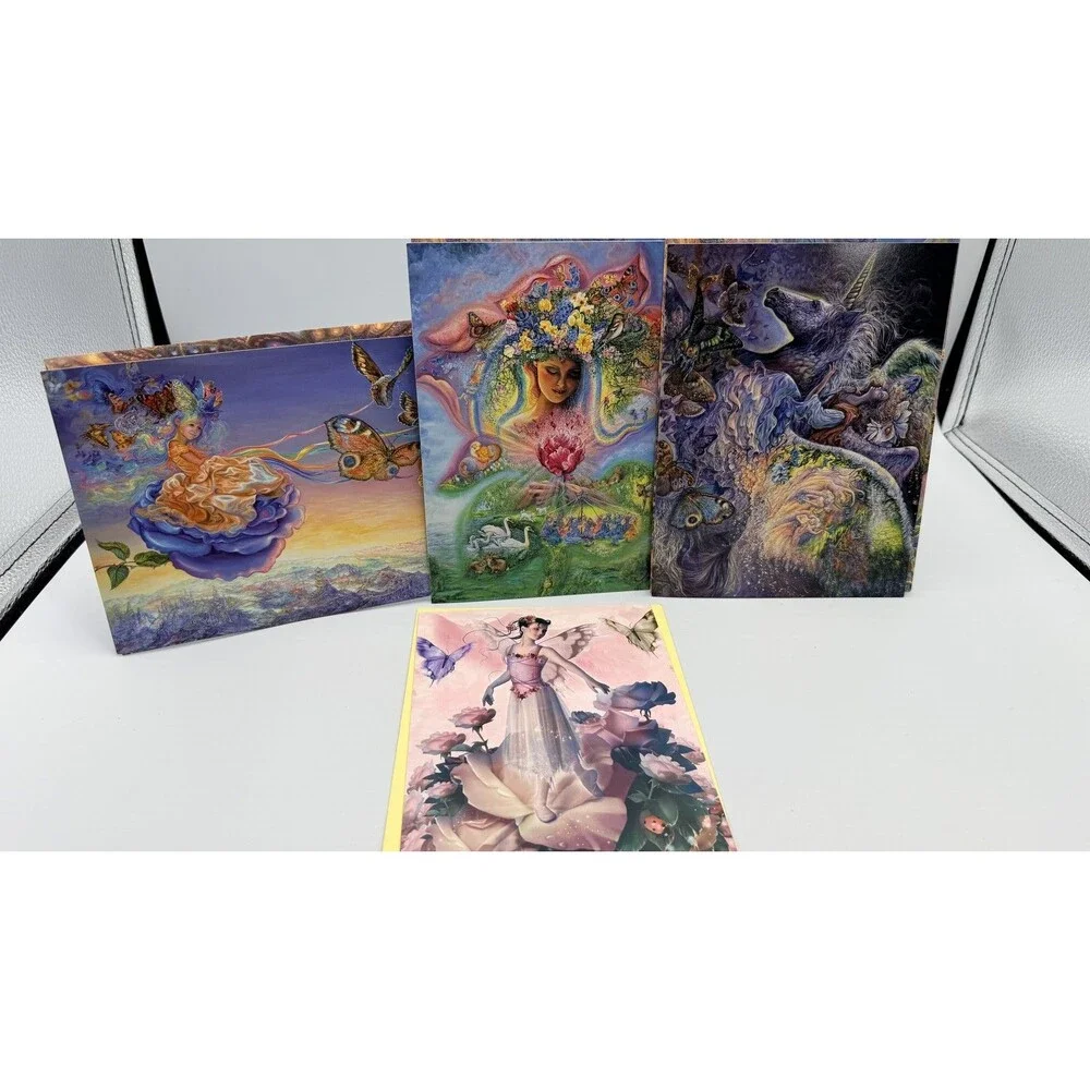 3x Josephine Wall Enchanted Universe Fairy BDay Cards Leanin' Tree + BONUS card